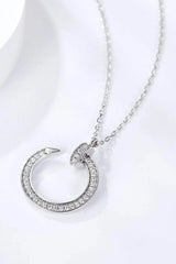 1 Carat Moissanite Open Ring Pendant Necklace Moissanite - Tophatter Daily Deals
