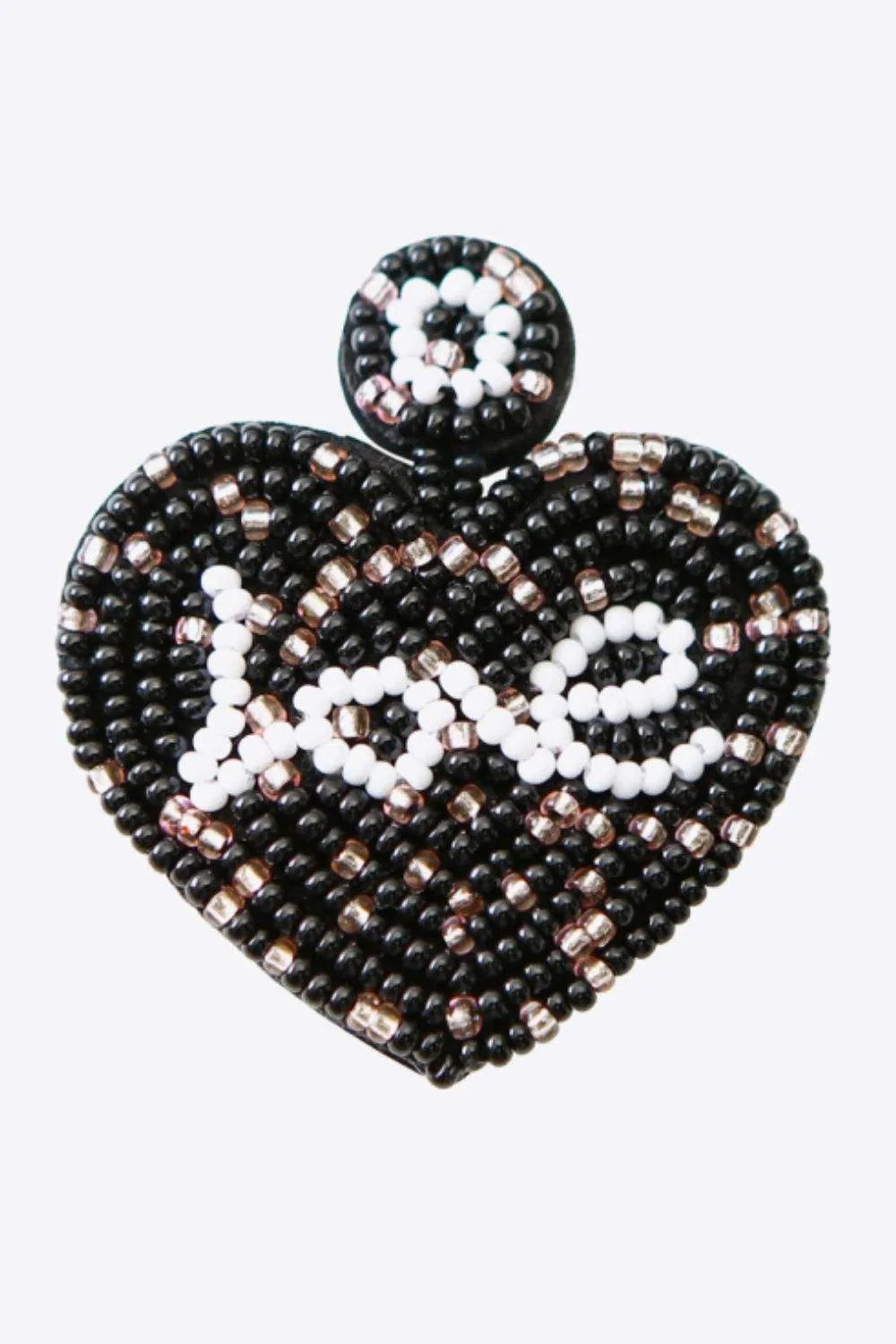 LOVE Beaded Heart Earrings Earrings - Tophatter Daily Deals