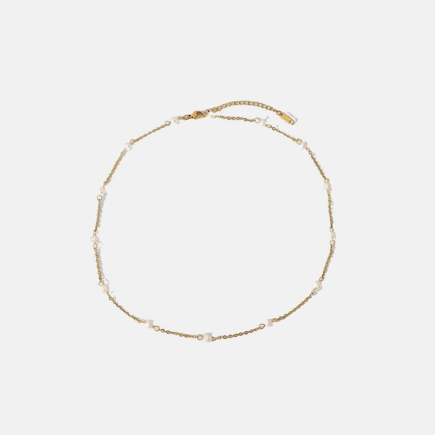 Freshwater Pearl 18K Gold-Plated Necklace Necklaces - Tophatter Daily Deals