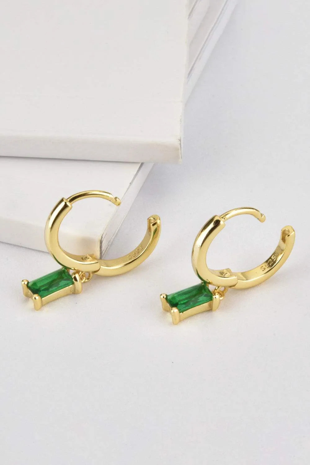 Zircon Huggie Drop Earrings Earrings - Tophatter Daily Deals