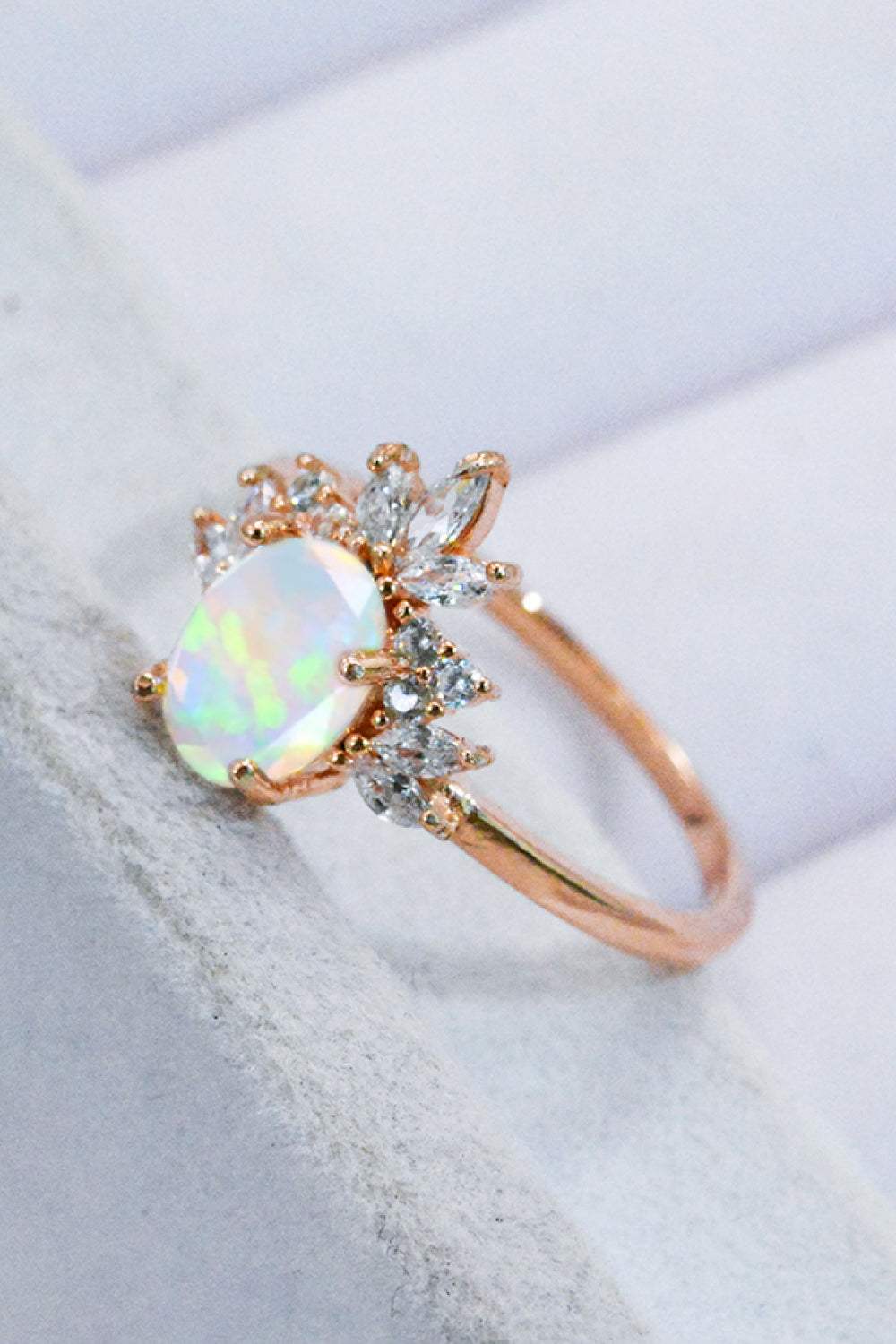 Best Of Me 925 Sterling Silver Opal Ring Opal - Tophatter Daily Deals