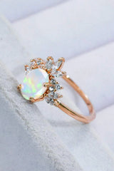 Best Of Me 925 Sterling Silver Opal Ring Opal - Tophatter Daily Deals
