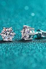Adored Moissanite Stud Earrings Moissanite - Tophatter Daily Deals