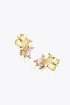 Zircon 925 Sterling Silver Stud Earrings Earrings - Tophatter Daily Deals