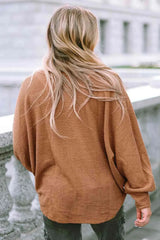Drawstring Ruched V-Neck Blouse Blouses - Tophatter Daily Deals
