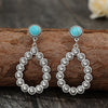 Artificial Turquoise Teardrop Earrings Earrings - Tophatter Daily Deals