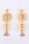 Tassel Shell Copper Earrings Sand One Size Earrings - Tophatter Daily Deals