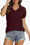 Short Sleeve V-Neck Tee Women's T-Shirts - Tophatter Daily Deals