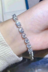 10 Carat Moissanite Platinum-Plated Bracelet Silver One Size Moissanite - Tophatter Daily Deals