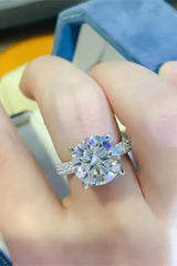 5 Carat Moissanite 925 Sterling Silver Ring Moissanite - Tophatter Daily Deals