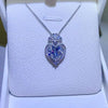 3 Carat Moissanite 925 Sterling Silver Heart Pendant Necklace Moissanite - Tophatter Daily Deals