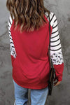 Bull Graphic Striped Long Sleeve T-Shirt - Tophatter Daily Deals