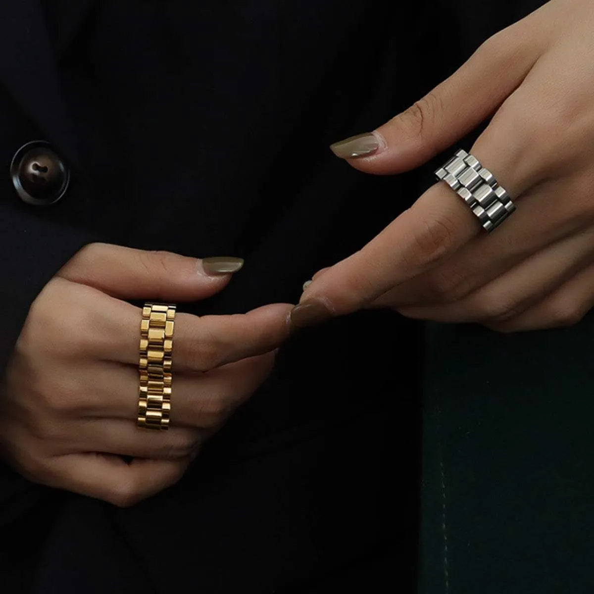 Plated Titanium Steel Ring Rings - Tophatter Daily Deals