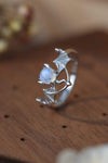 Moonstone Bat 925 Sterling Silver Ring Moonstone - Tophatter Daily Deals