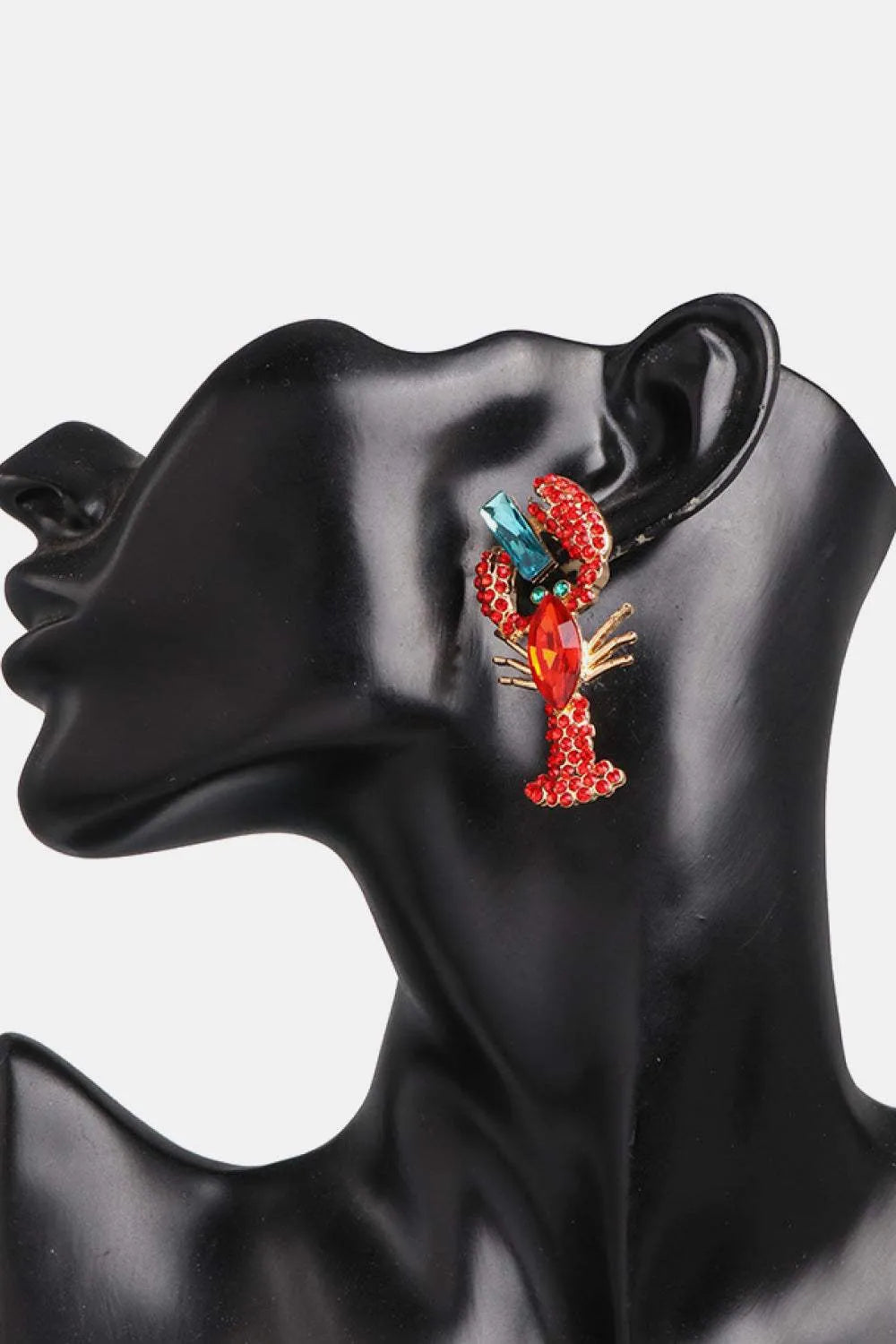 Lobster Shape Glass Stone Dangle Earrings Earrings - Tophatter Daily Deals