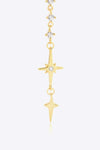 Inlaid Zircon 925 Sterling Silver Single Chain Earring Earrings - Tophatter Daily Deals