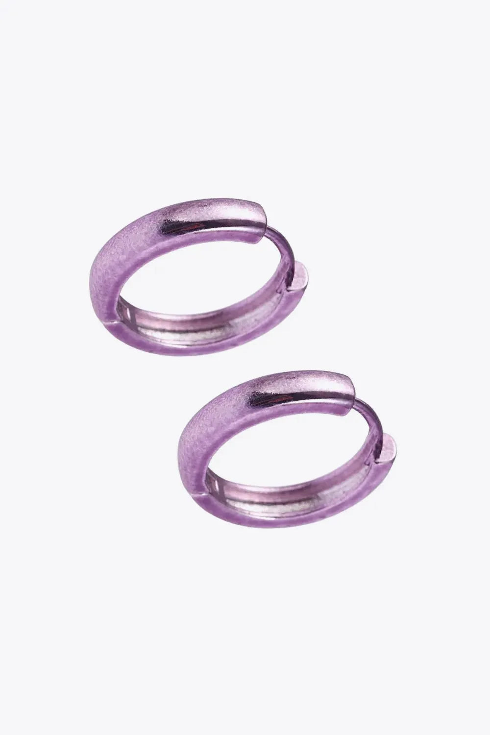 Minimalist Huggie Earrings in Lavender Earrings - Tophatter Daily Deals