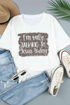 Slogan Graphic Cuffed Tee Women's T-Shirts - Tophatter Daily Deals