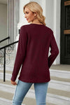 V-Neck Long Sleeve Blouse Blouses - Tophatter Daily Deals