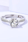 1 Carat Moissanite Adjustable 6-Prong Ring Moissanite - Tophatter Daily Deals