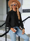 Round Neck Flounce Sleeve Blouse Women's T-Shirts - Tophatter Daily Deals