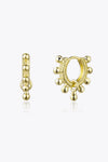 925 Sterling Silver Huggie Earrings Gold One Size Earrings - Tophatter Daily Deals