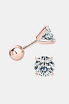 2 Carat Moissanite 925 Sterling Silver Stud Earrings Rose Gold One Size Moissanite - Tophatter Daily Deals