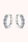 2.4 Carat Moissanite Huggie Earrings Silver One Size Moissanite - Tophatter Daily Deals