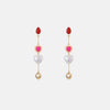 Heart Alloy Dangle Earrings Gold One Size Earrings - Tophatter Daily Deals