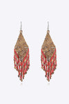 Beaded Dangle Earrings Gold One Size Earrings - Tophatter Daily Deals