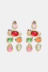 Geometrical Zinc Alloy Frame Resin Dangle Earrings Multicolor One Size Earrings - Tophatter Daily Deals