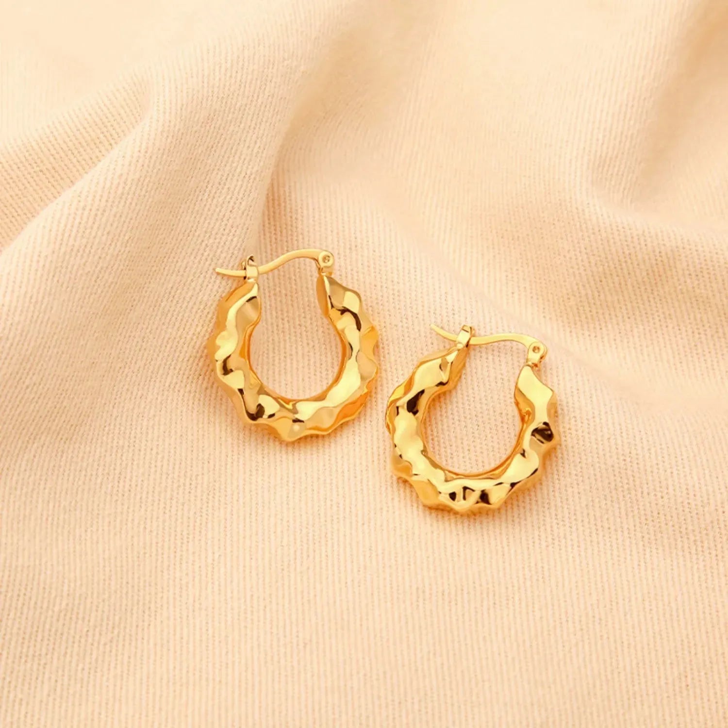 Gold-Plated Huggie Earrings Gold One Size Earrings - Tophatter Daily Deals