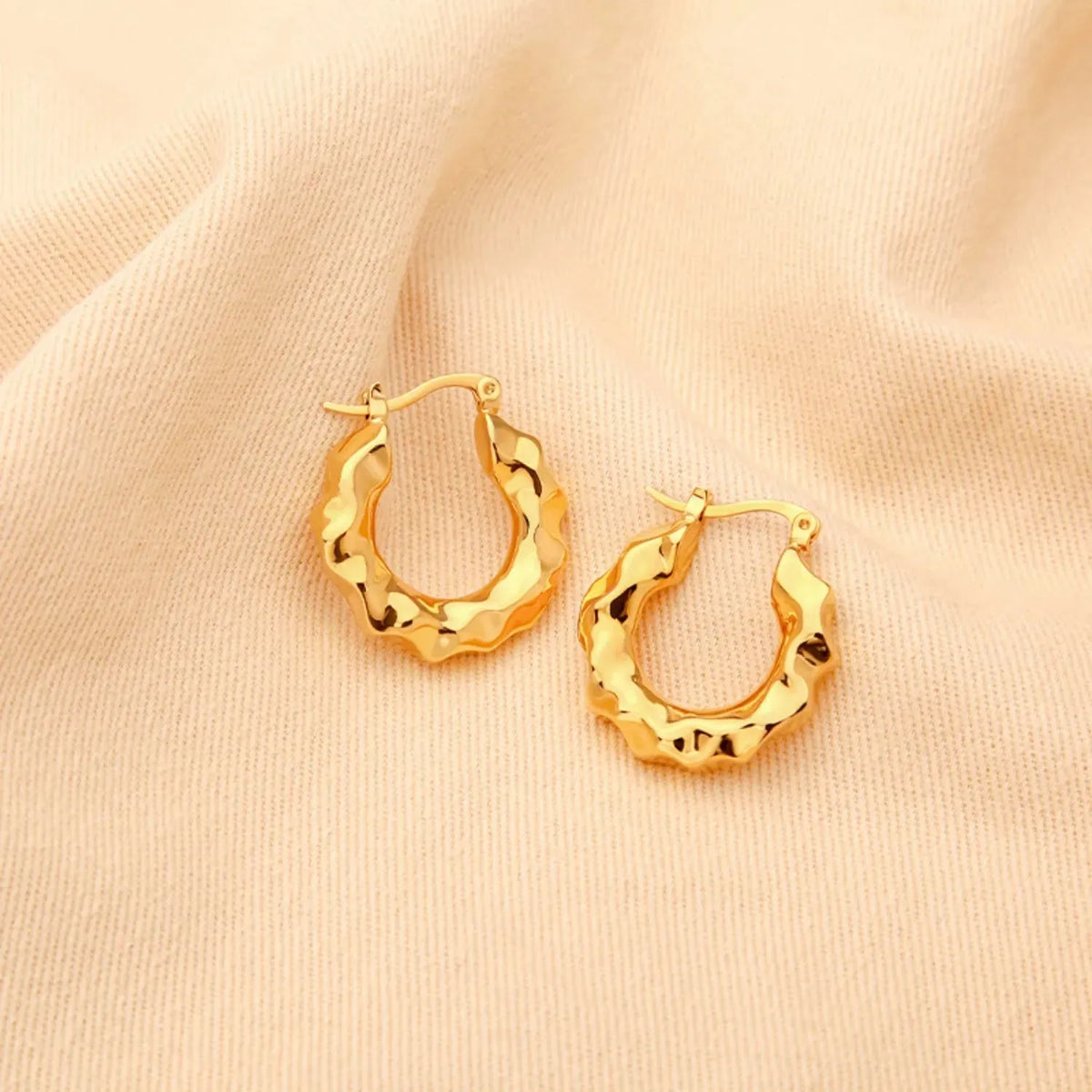 Gold-Plated Huggie Earrings Gold One Size Earrings - Tophatter Daily Deals
