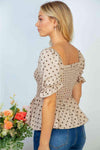 White Birch Spot On Full Size Polka Dot Top Blouses - Tophatter Daily Deals