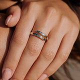 925 Sterling Silver Engraved Bypass Ring Rings - Tophatter Daily Deals