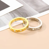 Inlaid Zircon Stainless Steel Ring Rings - Tophatter Daily Deals