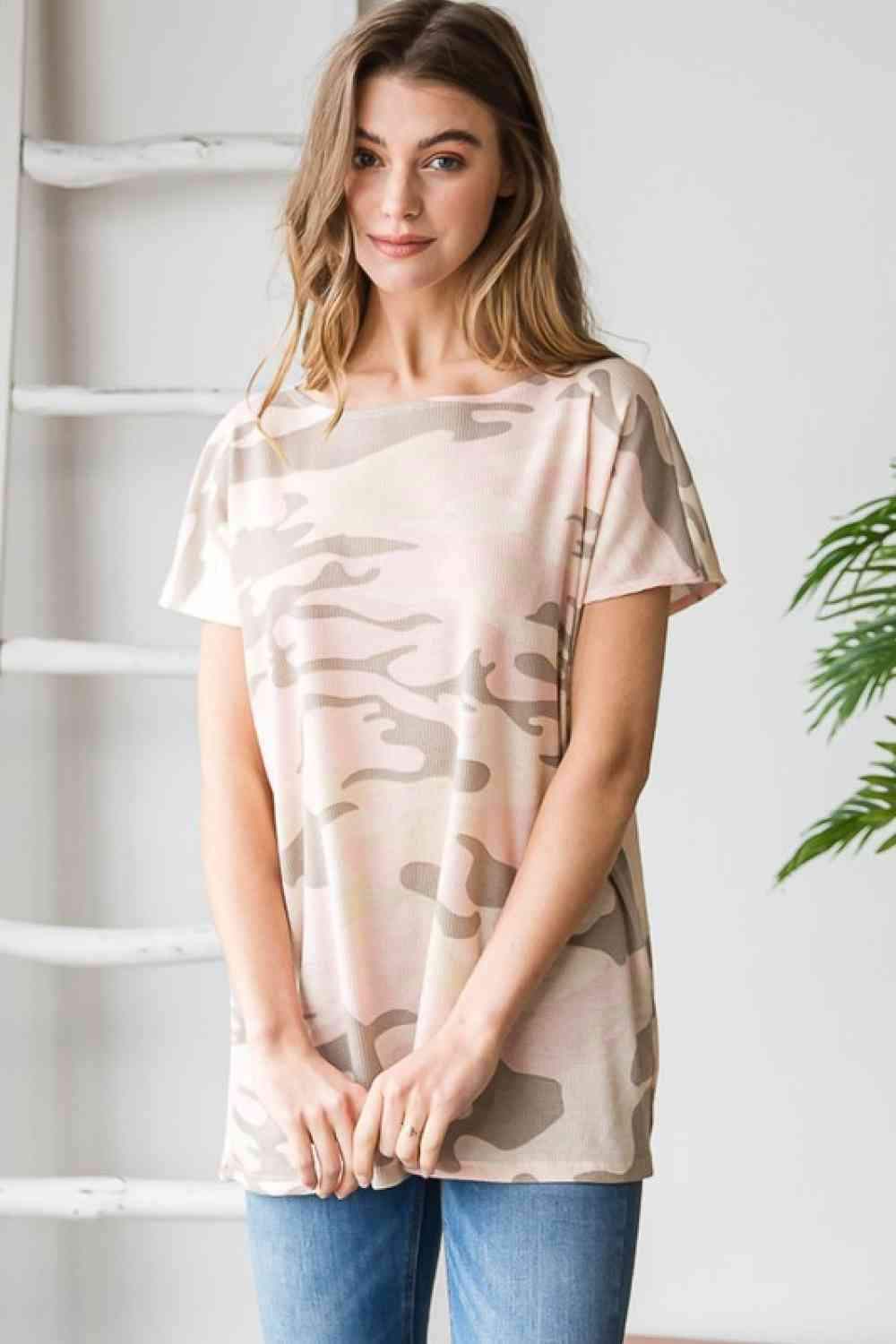 Heimish Full Size Camouflage Tunic T-Shirt Women's T-Shirts - Tophatter Daily Deals