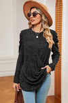 Round Neck Puff Sleeve T-Shirt Women's T-Shirts - Tophatter Daily Deals