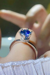 1 Carat Moissanite 6-Prong Solitaire Ring Moissanite - Tophatter Daily Deals