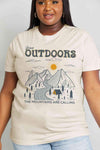 Simply Love Full Size GREAT OUTDOORS Graphic Cotton Tee Women's T-Shirts - Tophatter Daily Deals