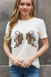 Simply Love Full Size Tiger Graphic Cotton Tee Women's T-Shirts - Tophatter Daily Deals