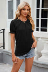 Round Neck Flounce Sleeve T-Shirt Women's T-Shirts - Tophatter Daily Deals