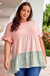 Plus Size Leopard Tiered Blouse Blouses - Tophatter Daily Deals