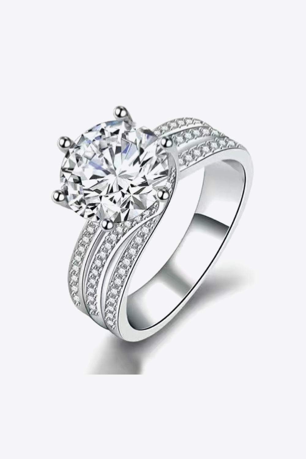 Adored 3 Carat Moissanite Three-Layer Ring Moissanite - Tophatter Daily Deals