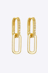 Cubic Zirconia Link Earrings Gold One Size Earrings - Tophatter Daily Deals