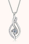 Moissanite 925 Sterling Silver Necklace Silver One Size Moissanite - Tophatter Daily Deals