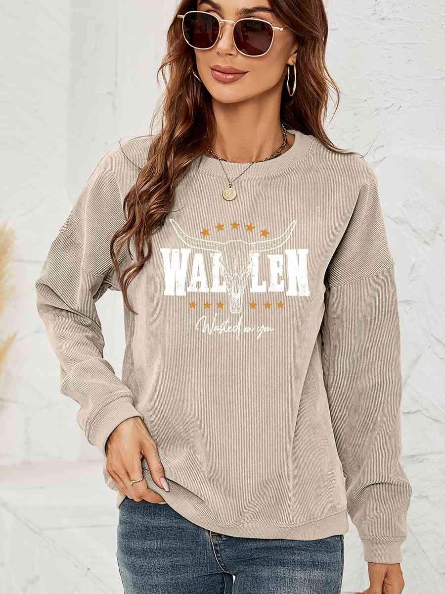 THE HELL I WON'T Graphic Sweatshirt Sand - Tophatter Daily Deals