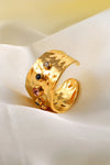 18K Gold-Plated Zircon Ring Rings - Tophatter Daily Deals