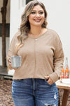 Plus Size Exposed Seam Dropped Shoulder T-Shirt Women's T-Shirts - Tophatter Daily Deals