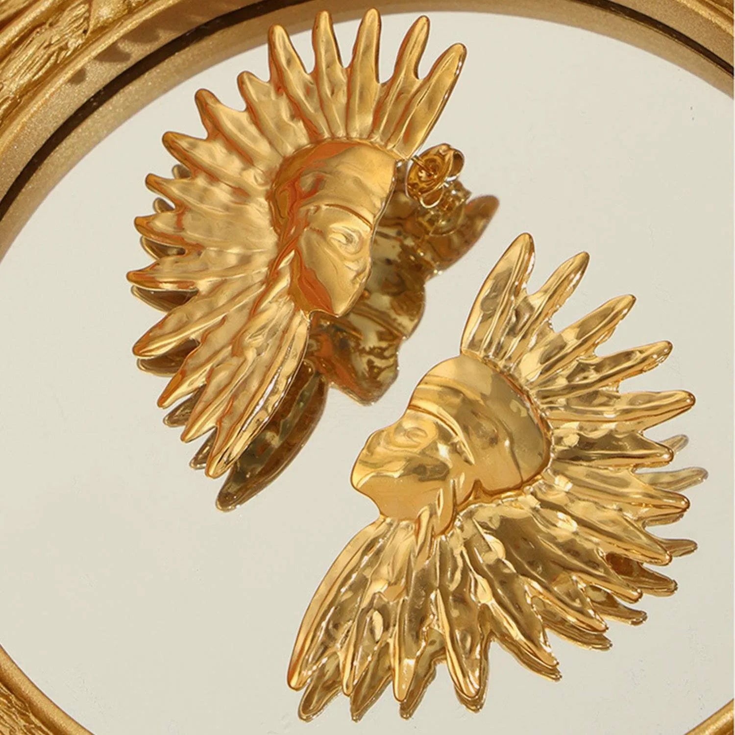 Titanium Steel Gold-Plated Earrings Earrings - Tophatter Daily Deals